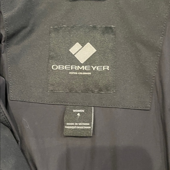 Obermeyer Black Ski Jacket with Faux Fur Hood size 4 - Picture 2 of 5
